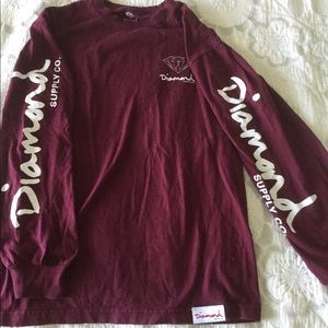 Diamond long sleeve crew